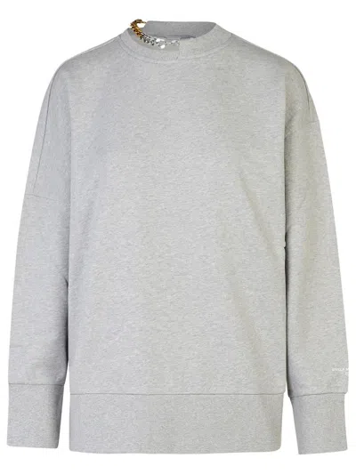 Stella Mccartney Cotton Crew Neck Sweatshirt In Grey
