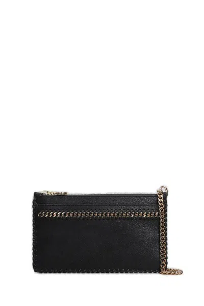 Stella Mccartney Chain Detailed Wallet In Black