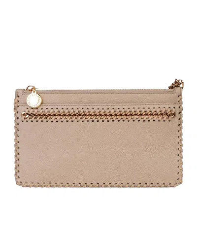 Stella Mccartney Chain Detailed Wallet In Nude