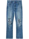 Stella Mccartney Falabella Knees Bootcut Jeans In Blue