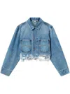 Stella Mccartney Denim Jacket With Pocket Decoration In Blue