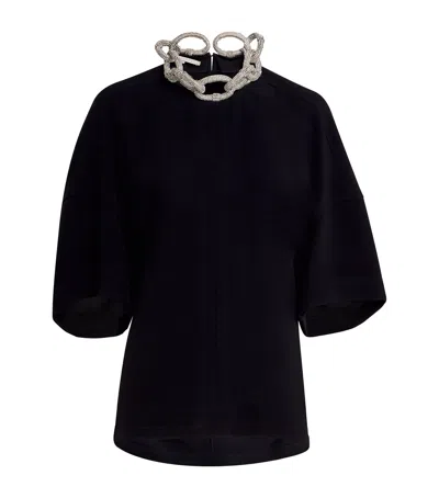 Stella Mccartney Chain-embellished Blouse In Black