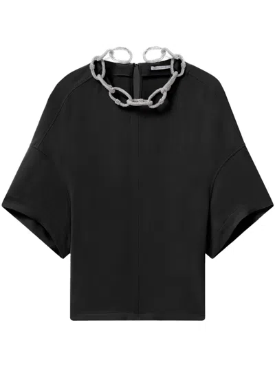 Stella Mccartney Chain-embellished Blouse In Black