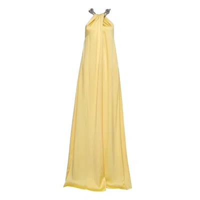 Stella Mccartney Chain Embellished Dress In Yellow