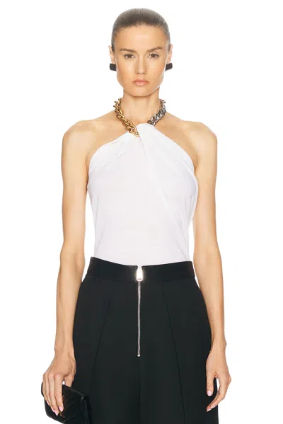 Stella Mccartney Chain Embellished Knit Top In Pure White