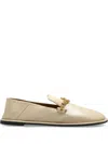 Stella Mccartney Ryder Chain-embellished Ballet Flats In Neutrals