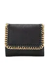 Stella Mccartney Falabella Small Flap Wallet In Black