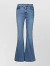 STELLA MCCARTNEY 'CHAIN' FLARED COTTON JEANS WITH CONTRAST STITCHING