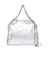 Stella Mccartney Mini Falabella Metallic Faux Leather Tote In Silver