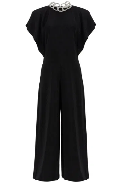 Stella Mccartney Chain Jumpsuit With Cat In Black