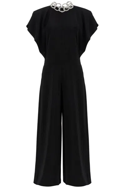 Stella Mccartney Chain Jumpsuit With Cat In Black