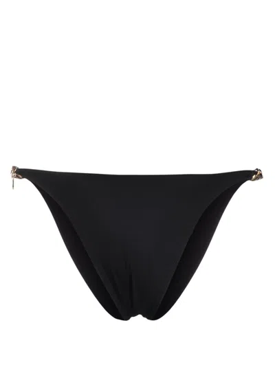 Stella Mccartney Chain-link Bikini Bottoms In Schwarz