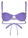 Stella Mccartney Chain-trimmed Bikini Top In Violett