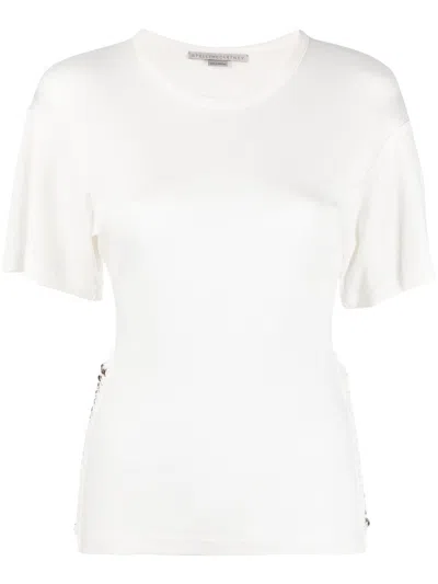 Stella Mccartney Chain-link Detail Short-sleeve T-shirt In White