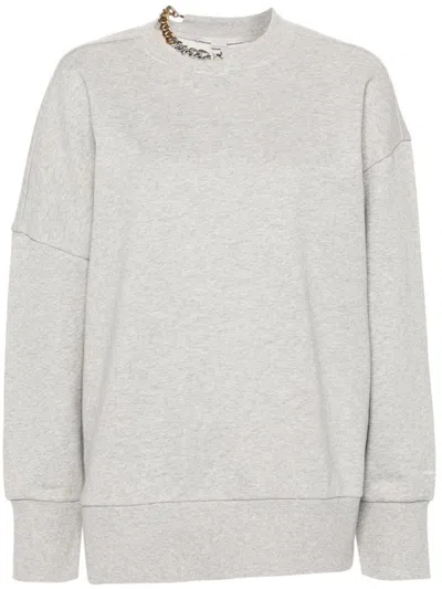 Stella Mccartney Chain-link-detailing Mélange Sweatshirt