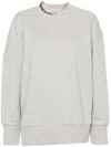 Stella Mccartney Crewneck Organic Cotton Sweatshirt With Chain. In Gray