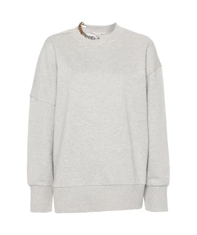 STELLA MCCARTNEY CHAIN-LINK-DETAILING MÉLANGE SWEATSHIRT