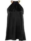 Stella Mccartney Chain-link Halterneck Blouse In Black