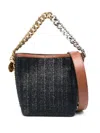 Stella Mccartney Chain-link Medium Tote Bag In 黑色