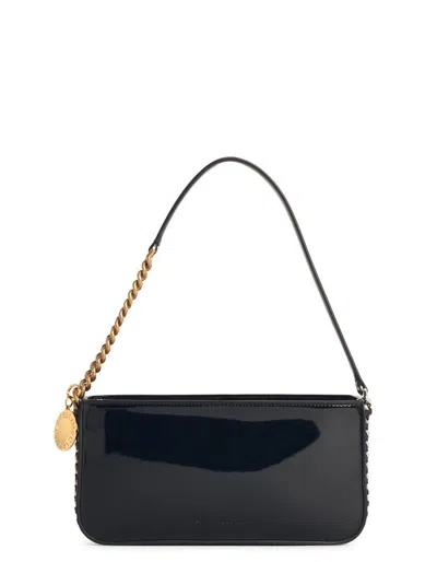 Stella Mccartney Chain-linked Clutch Bag In Black
