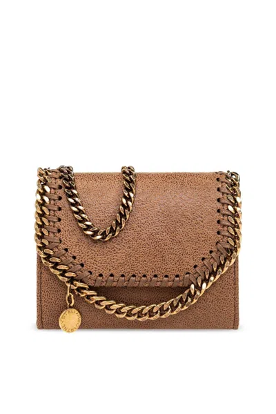 Stella Mccartney Chain-linked Wallet In Brown