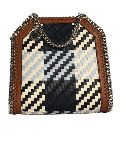 Stella Mccartney Chain-linked Woven Tote Bag In Black