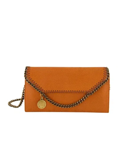 Stella Mccartney Falabella Chain-link Crossbody Bag In Orange