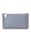 Stella Mccartney Falabella Chain Clutch Bag In Gray