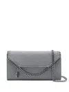 Stella Mccartney Chain Strap Shoulder Bag With Stitch Detailing In Gray