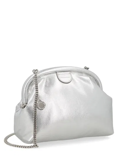 Stella Mccartney Chain Strap Clutch Bag In Silver