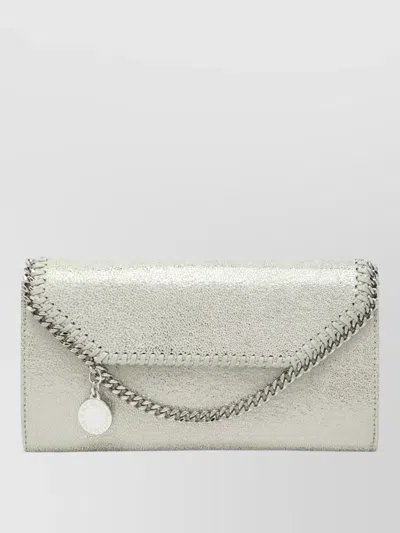 Stella Mccartney Chain Strap Metallic Finish Cardholder Wallet