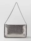 Stella Mccartney Chain Strap Metallic Finish Clutch Bag