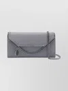 Stella Mccartney Chain Strap Shoulder Bag With Stitch Detailing In Gray