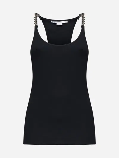 STELLA MCCARTNEY CHAIN STRAPS COTTON TANK TOP
