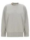 Stella Mccartney Crewneck Organic Cotton Sweatshirt With Chain. In Gray