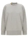 Stella Mccartney Crewneck Organic Cotton Sweatshirt With Chain. In White