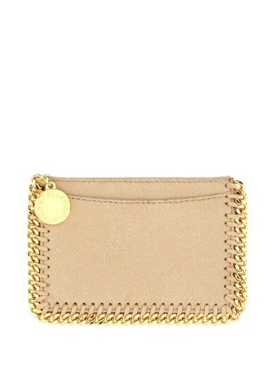 Stella Mccartney Chain-trim Card Holder In Neutral
