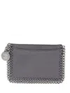 Stella Mccartney Chain Trim Cardholder In Gray