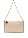 Stella Mccartney Chain Strap Metallic Clutch Bag In Pink