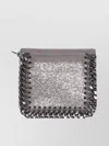 Stella Mccartney Chain Trim Metallic Finish Purses Cardholders