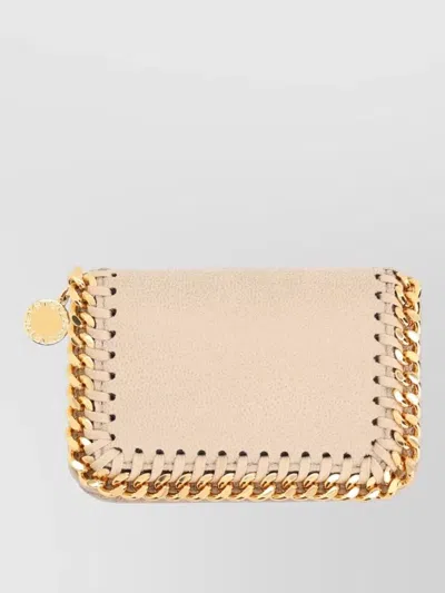 Stella Mccartney Chain Trim Shoulder Purse And Cardholder In Neutral