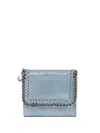 Stella Mccartney Falabella Small Flip Wallet In Blue