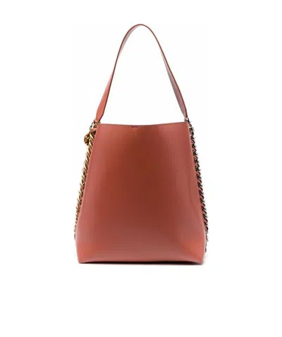Stella Mccartney Chain-trimmed Tote Bag In Brown