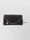 Stella Mccartney Falabella Continental Wallet On Chain In Black