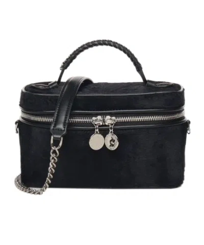 Stella Mccartney Chain Zipper Shoulder Bag In Black