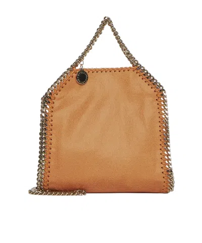 Stella Mccartney Chained Open Top Shoulder Bag In Brown