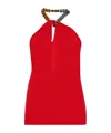 Stella Mccartney Chain-strap Fine-knit Top In Red