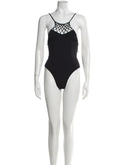 Pre-owned Stella Mccartney Chain-link Accents One-piece In Black