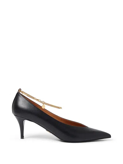 Stella Mccartney Chain-link Pointed-toe Pumps In Black