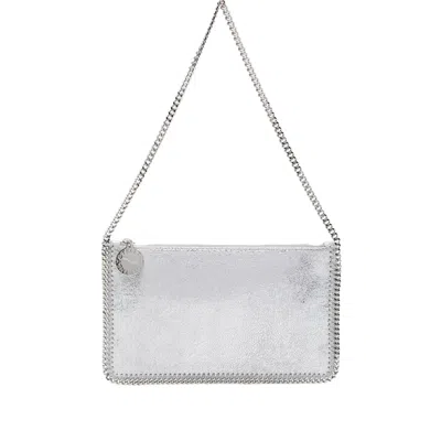 Stella Mccartney Chain-trim Clutch Bag In Gray